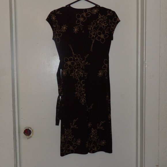 B Smart Floral Faux Wrap Dress Sz 5/6 - Picture 6 of 6